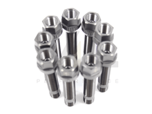 Load image into Gallery viewer, VTT Titanium Wheel Stud Kit 75mm Grade 5, 10/20pc, M14x1.5, M14x1.25 to M14x1.5, M12x1.5, with Titanium Lug Nuts, Burnt/Black/Raw, BMW Toyota GR Supra A90 Audi VW VAG Honda, Lightweight Wheel Stud Conversion UK
