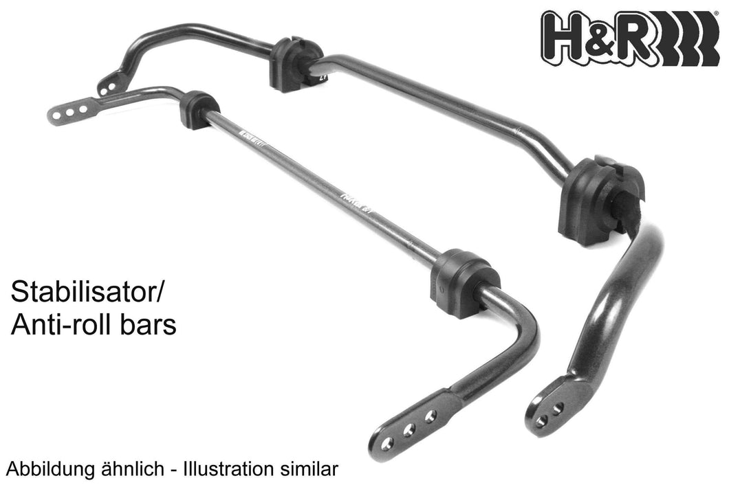 H&R Front & Rear Anti-Roll/Sway Bar Kit for BMW F20 F22 F30 (120i 125i 220i 320i 328i) - 28mm Front 2-Way Adjustable, 20mm Rear - RWD Only - TUV Approved - 33895-5