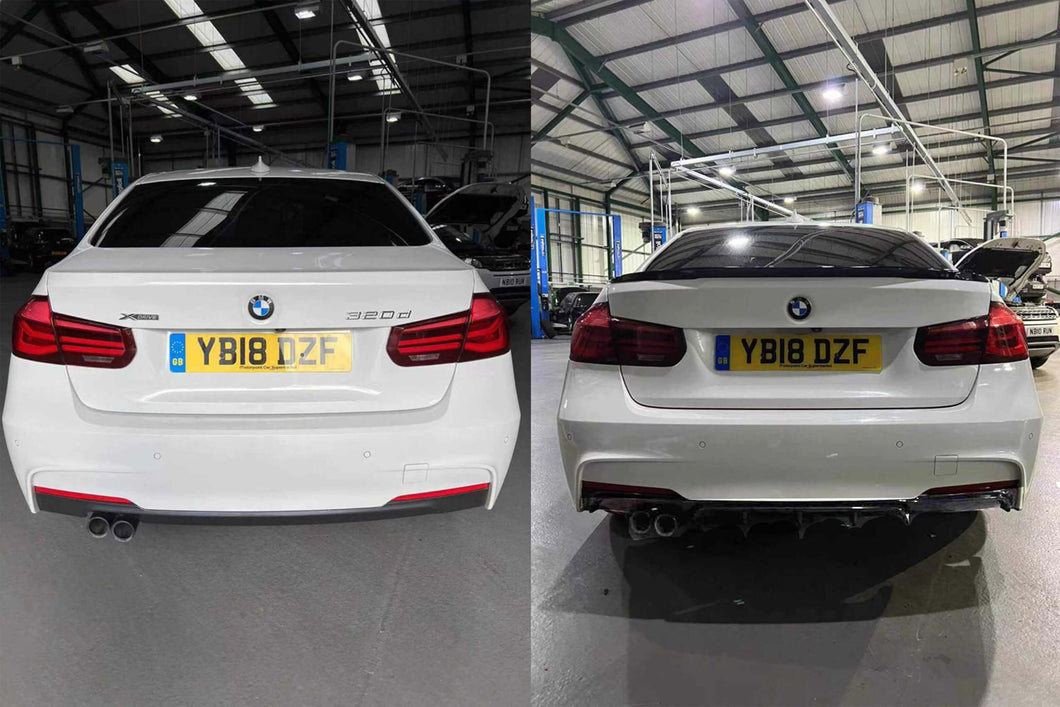 3 Series F30 F31 Rear Diffuser in Gloss Black