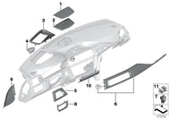 Genuine BMW Carbon Fibre Interior Passenger Side Dash Trim for F80 M3 & F82/F83 M4 (OEM) - 51458057630