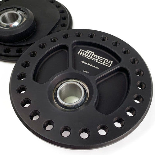 Millway Motorsport Fixed Camber Plates for BMW E36/E46/E81/E82/E87/E88/E90/E91/E92/E93 (1M & M3) - Front Spherical Top Mount Pair, 20mm ID Bearing