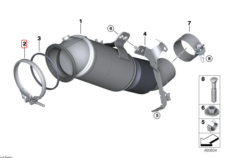 GENUINE BMW B58 TURBO-DOWNPIPE V BAND CLAMP