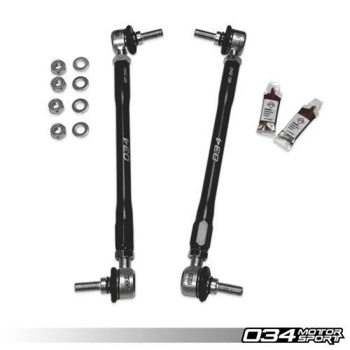 034 Motorsport Dynamic+ Billet Adjustable Front Sway Bar End Links - E8X & E9X (Non-M)