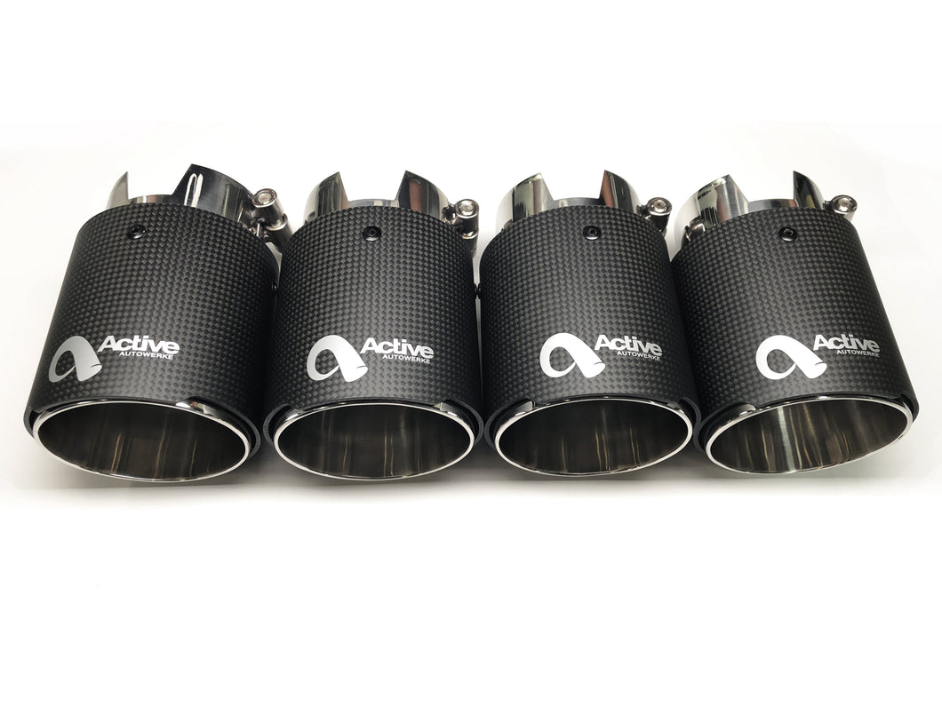 Active Autowerke BMW F87 90mm Carbon Fibre Exhaust Tips (M2 & M2 Competition)