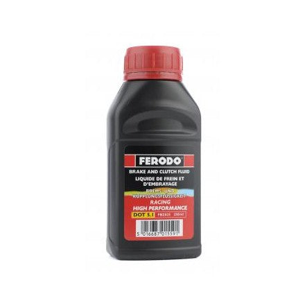 Ferodo DOT 5.1 Brake Fluid – High Performance, Low Viscosity ABS/ESP | Glycol Ether Brake & Clutch for Road Use | 500ml & 1L (FBZ050, FBZ100) | Nforcd UK