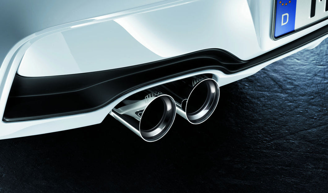 Genuine BMW 1 Series 125i F20 F21 M Performance Rear Silencer Muffler Back Box Exhaust - Stainless Steel - OEM Part 18302293763 - Without Tips - 2010-2016