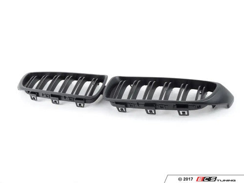 ECS Tuning Dual Slats Blackout Grille Set - Matt Black - M3 F80 / All 4 Series inc M
