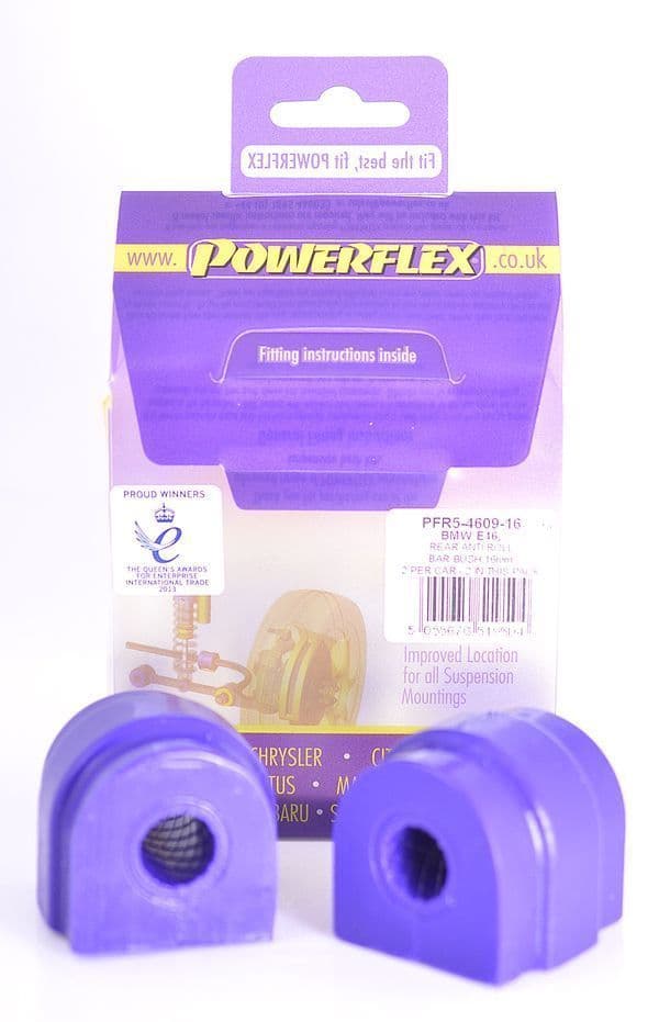 Powerflex Rear Anti Roll Bar (Sway Bar) Polyurethane Bushes 16mm for BMW 5 Series E60/E61 2003-2010 - Pair - PFR5-4609-16 - OEM 33556761004