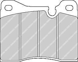 Ferodo Premier Eco Friction FDB161 Brake Pad Set for ATE Calipers - No Wear Indicator, No Accessories - Fits BMW E12/E3/E9, Alfa Romeo 75 & 6, Ferrari Testarossa/512 TR/308, Lamborghini Diablo/Urraco, NSU Ro 80