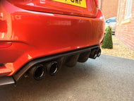 BMW M3 M4 M2 Carbon Fibre Exhaust Tips - Gloss Quad Tailpipe Finishers, Set of 4, 70mm Inlet 93mm Outlet 120mm Length - Fits F80 M3, F82 F83 M4, F87 M2 - Black/Blue/Gold/Silver