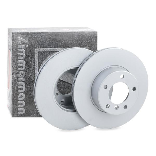 Zimmermann COAT Z 150.1284.20 Brake Disc/Rotor for BMW 5 Series – Internally Vented, Coated, High-Carbon – 296mm x 22mm OE-Spec Replacement