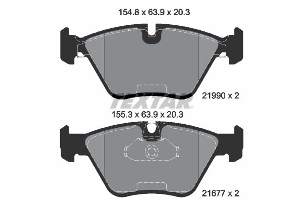 Textar 2199003 Brake Pad Set for BMW 5 Series | Wear Sensor Ready | For Teves Calipers | OE Quality Replacement Pads