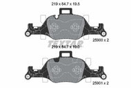 Textar 2590002 Brake Pad Set for BMW 7 Series (G11/G12) - Wear Sensor Ready with Counterweights - For Teves Calipers