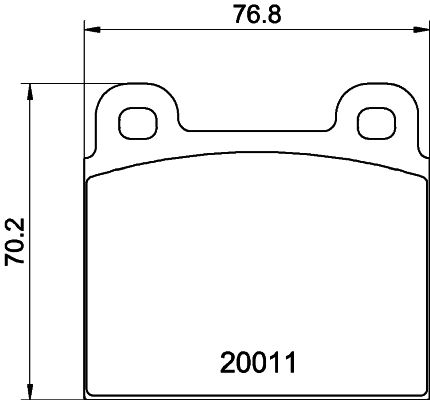 Hella 8DB 355 007-011 Brake Pad Set Not Prepared For Wear Indicator
