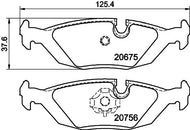HELLA 8DB 355 006-041 Disc Brake Pad Set Prepared for Wear Indicator - BMW E30/E28/E24/E23 (Teves) 3/5/6/7 Series incl. 635CSi, M535i, E28 M5