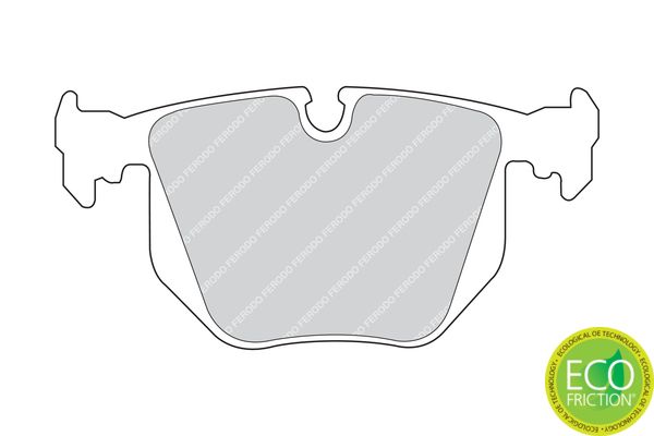 Ferodo Premier Eco Friction FDB857 Brake Pad Set for ATE Calipers - Prepared for Wear Indicator, With Piston Clip, Without Accessories - Fits BMW 8 Series E31, M5 E34, Maserati Ghibli II/Quattroporte IV, Wiesmann MF3 - OE-Quality Disc Brake Pads