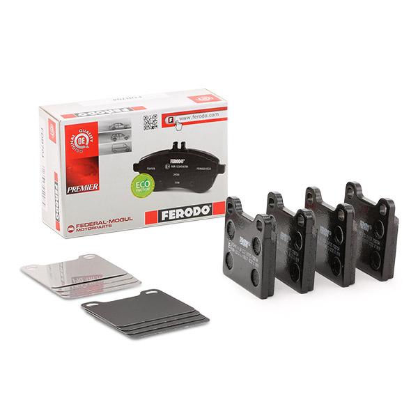 Ferodo Premier Eco Friction FDB704 Brake Pad Set for ATE Calipers - No Wear Indicator, Pads Only - Fits Classic Alfa Romeo, BMW 2002, Mercedes W114 W115 W123 R107