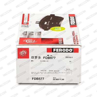 Ferodo Premier Eco-Friction FDB577 Brake Pad Set for ATE Calipers – Wear Indicator Ready, with Piston Clip – BMW M3 E36, Z3 M, Jaguar XJ/XJS/XK8, Audi Quattro