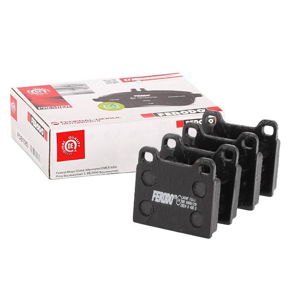 Ferodo Premier Eco-Friction Brake Pad Set FDB2M for ATE Calipers - No Wear Indicator, Without Accessories - Fits Mercedes W123/W126/R107, BMW 2002, Alfa Romeo GTV, Audi 100 C1, Maserati Biturbo