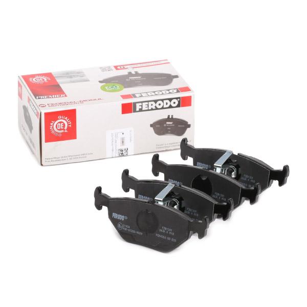 Ferodo Premier Eco-Friction FDB1301 Brake Pad Set for ATE Calipers | Prepared for Wear Indicator, with Piston Clip (No Accessories) | Fits BMW 3 Series E36/E46, Z4 E85/E86, MG ZT, Rover 75, Saab 9-5