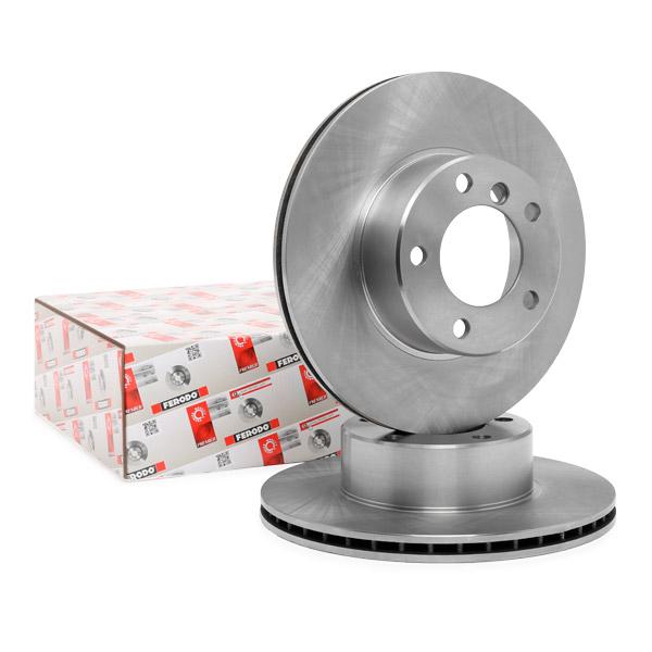 Ferodo Premier DDF834 Vented Brake Disc Rotor 296mm x 22mm, 5 Hole, for BMW 5 Series – Includes Bolts & Screws