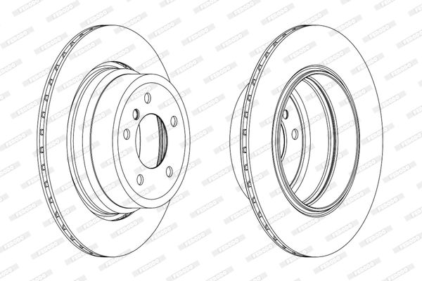 Ferodo Premier DDF1868 Brake Disc 320mm Vented for BMW 5 Series – 5-Stud, 20mm Thick, OE Replacement, Includes Bolts/Screws