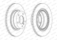 Ferodo Premier DDF173 Vented Brake Disc Rotor for BMW 5 Series Saloon (E28) – 284mm x 22mm, 5-Hole – Includes Bolts/Screws