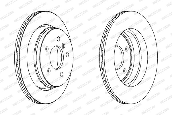FERODO PREMIER DDF1581 Brake Disc for BMW 3 Series Vented, with bolts/screws