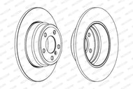 Ferodo Premier DDF1255C-1 OE-Quality Rear Brake Disc for BMW X5 E53 - 324x12mm Solid, 5-Stud, Anti-Corrosion Coated, Includes Bolts/Screws