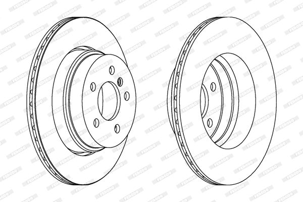 FERODO PREMIER Coat+ disc DDF1583C-1 Brake Disc for BMW X5 (E53) Vented, Coated, without bolts/screws