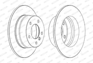 Ferodo Premier Coat+ Brake Disc DDF1361C for BMW 3 Series Compact (E36) 272x10mm Solid, Coated, 5-Bolt – Fixings Not Included