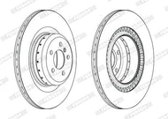 Ferodo DDF2624VC-1 Two-Piece Vented Coated Brake Disc for BMW X6 (E71, E72) | 385mm x 24mm | 5-Hole Rotor
