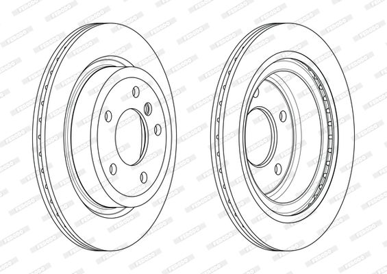 FERODO DDF2034C Brake Disc for BMW Z4 Roadster (E89) Vented, Coated
