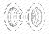 Ferodo DDF1284C OE-Quality Brake Disc for BMW Z4 Roadster E85, Premier Range, Solid 280x10mm, 5-Stud, With Bolts/Screws