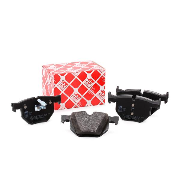 Febi Bilstein 16466 Rear Brake Pad Set for BMW 5 Series E60/E61 & 6 Series E63/E64 - Rear Axle, Prepared for Wear Indicator Sensor