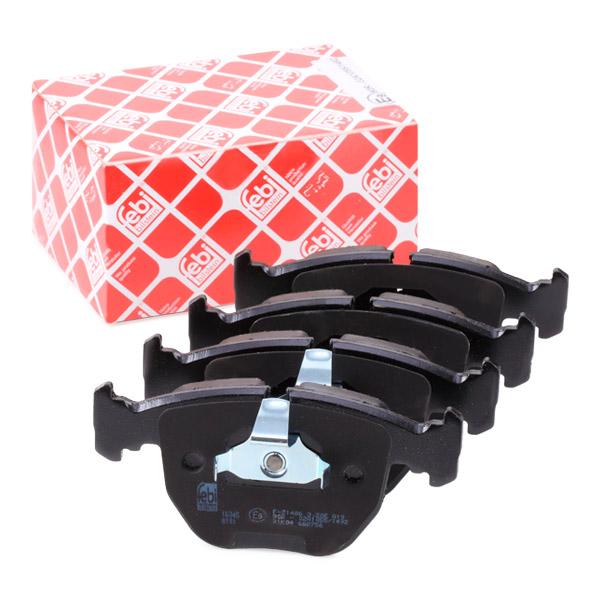 Febi Bilstein 16345 Front Brake Pad Set - Prepared for Wear Indicator - Fits BMW 5 Series E39, 7 Series E38, X5 E53, X3 E83 - OE Quality Front Axle Disc Pads