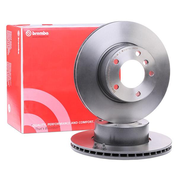 Brembo Coated Disc Line 09.6924.11 Brake Disc Rotor for BMW 5 Series, 296mm, Internally Vented, High-Carbon Coated, 5-Stud, Includes Bolts/Screws