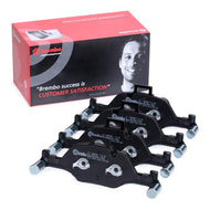 Brembo P 06 107 Brake Pad Set for BMW G-Series (G20/G21 3 Series, G30/G31 5 Series, G32 6, G11/G12 7, G01/G02 X3/X4, G05/G06 X5/X6) - Teves Callipers - Wear Indicator Ready, With Counterweights - P-06-107 P06107