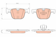 TRW GDB1937 Brake Pad Set - Wear Indicator Ready - Fits BMW 3 Series F30 F31 F34 & 4 Series F32 F33 F36: 330d 335i 340i 430d 435i 440i (incl. xDrive) - OE-Quality Replacement