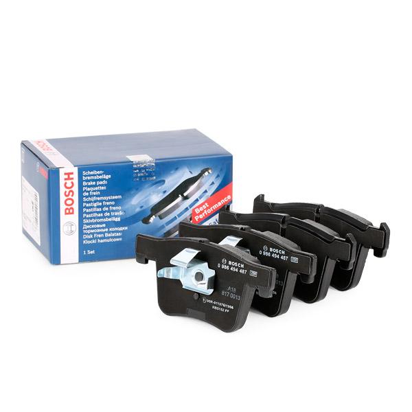 Bosch 0986494487 Brake Pad Set With Anti-Squeak Plate, With Piston Clip