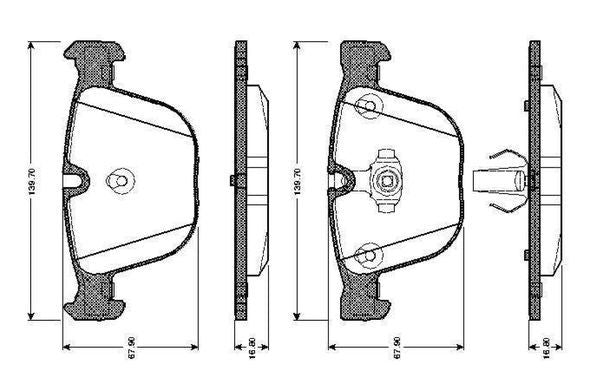 Bosch 0986Tb2435 Brake Pad Set Excl. Wear Warning Contact, With Accessories