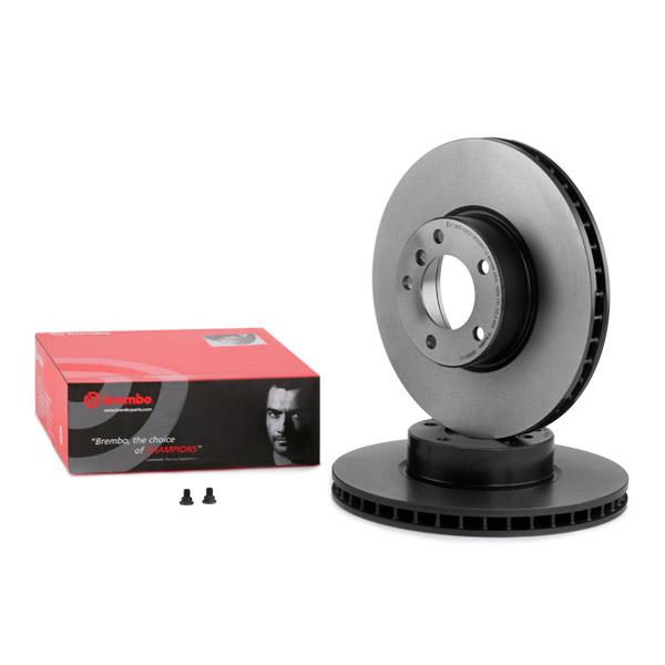 Brembo Coated Disc Line 09.8961.21 Brake Disc for BMW 5 Series, 324mm High-Carbon, Internally Vented, Anti-Corrosion Coated, 5 Stud, Includes Bolts/Screws