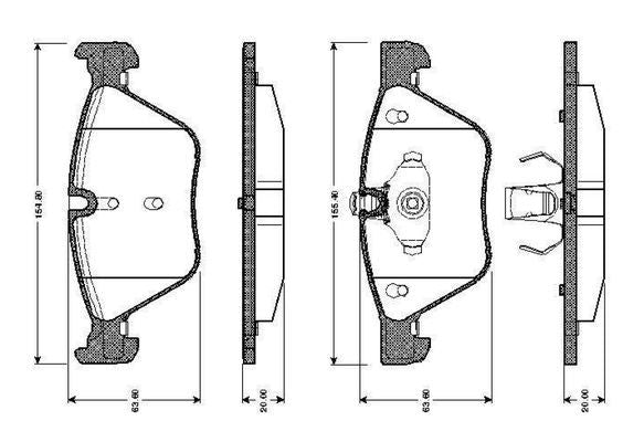 Bosch 0986Tb2466 Brake Pad Set Excl. Wear Warning Contact, With Accessories