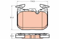 TRW GDB2031 Brake Pad Set for BMW 1 2 3 4 Series & M2 M3 M4 (F20 F21 F22 F23 F30 F31 F32 F33 F34 F36 F80 F82 F83 F87) - Wear Sensor Ready, OEM Quality Replacement, UK Stock