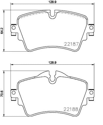 Brembo P 06 092 Brake Pad Set (P06092/P-06-092) - Wear Indicator Ready, Caliper Screws Included - For BMW F45 F46 F52 X2 F39 & MINI F54 F55 F56 F57 F60 - Lucas Calipers