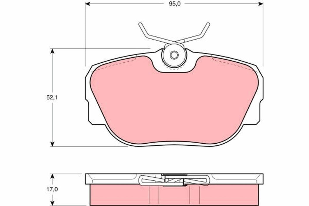 TRW Gdb850 Brake Pad Set Not Prepared For Wear Indicator
