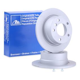 ATE 24.0110-0227.1 Rear Brake Disc (Rotor) for BMW 5 Series E39 Saloon, 298mm Solid, High-Carbon Coated, with Bolts/Screws, 10mm Thick, 5-Hole