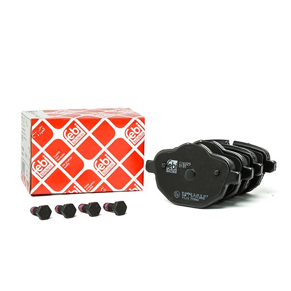 Febi Bilstein 116029 Brake Pad Set Rear Axle, Prepared For Wear Indicator, With Bolts/Screws