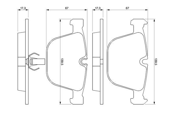 Bosch 0986424812 BP950 Brake Pad Set for BMW E60 535d 540i 545i 550i, E65/E66 740i 745i 750i 760 760i, X5 E70 3.0d | ATE Calipers | 0 986 424 812 | With Mounting Manual