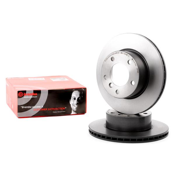 BREMBO COATED DISC LINE 09.9750.11 Brake Disc for BMW 1 Series Internally Vented, Coated, High-carbon, with bolts/screws